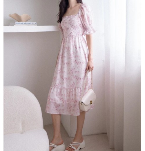 MARIBELLE SMOCKED MAXI DRESS IN PINK