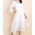 MEADOW SMOCKED MAXI DRESS IN MILKY WHITE